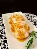 Solomillo de pavo en salsa de mostaza y naranja