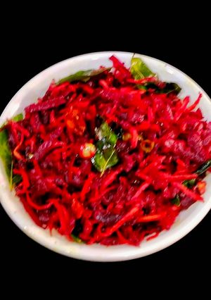 A picture of Beetroot Curry or Sabzi.