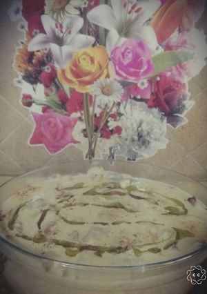 صورة لوصفة فتة الفول الاخضر 😊