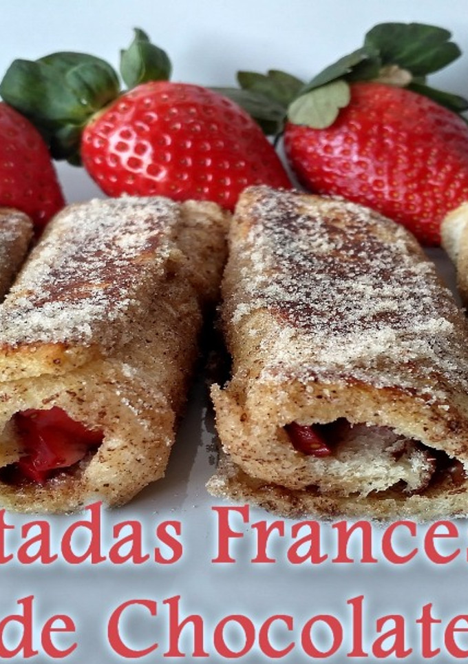 Una foto de Tostadas francesas con chocolate y fresas