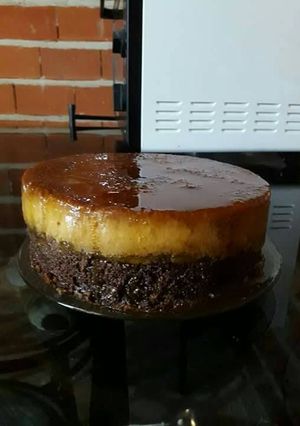 Una foto de Chocoflan