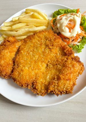 Foto resep Chicken Katsu ala solar*a & salad segar ala hokb*n