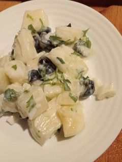 Una foto de 🥗Ensalada de melón y yogur🍈