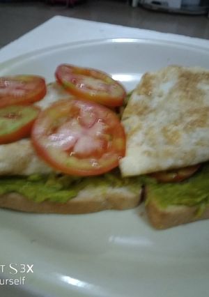 A picture of Avocado bread Sandwich#abjmom #MyHubFav.