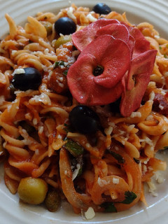 Una foto de Pasta a la Puttanesca con sabor increíble
