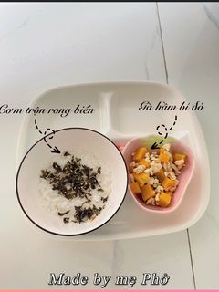 Hình của món Gà hầm bí đỏ.