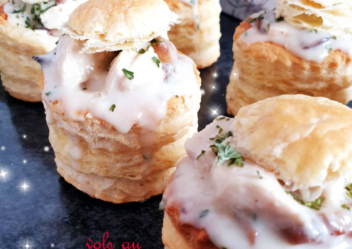 Vols au vent poulet et champignons😋 #mars