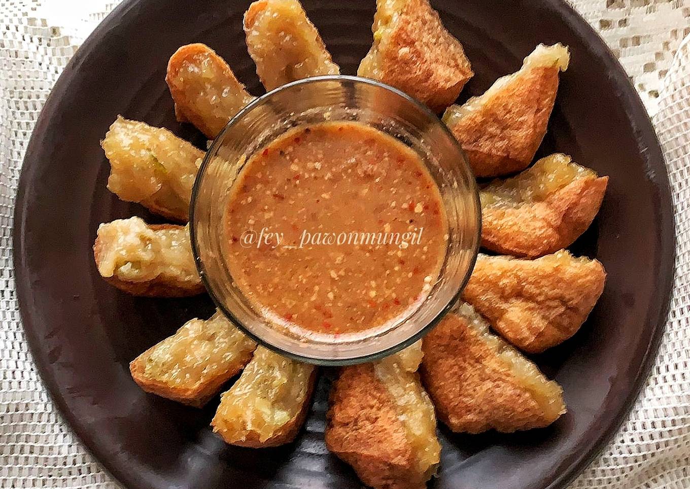 Tahu Aci Kukus Sambal Kacang