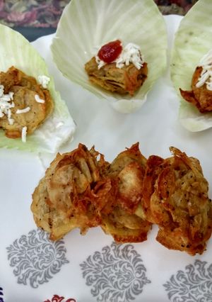 A picture of Cheesy Potato stacks.