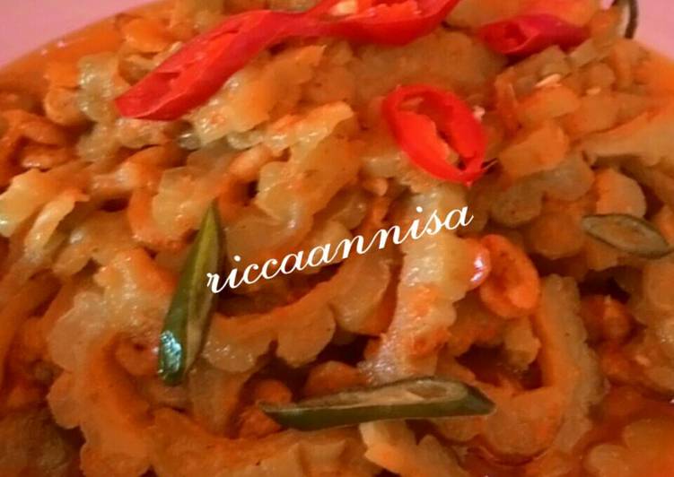 Proses Membuat Pare sambalado udang, Lezat Sekali