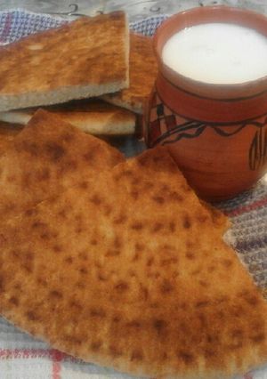 صورة لوصفة كسرى رخساس بدقيق ألشعير والجنجلان