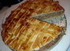 Almás pite zabpehelylisztből, eritrittel recept fotója