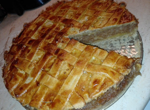 Almás pite zabpehelylisztből, eritrittel recept fotója