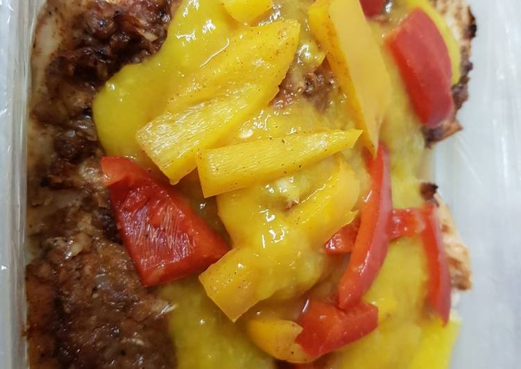 Simple Way to Make Ultimate Caribbean Mango Spiced Chicken
