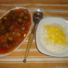 Persian Okra stew with beef A picture of Persian Okra stew with beef.