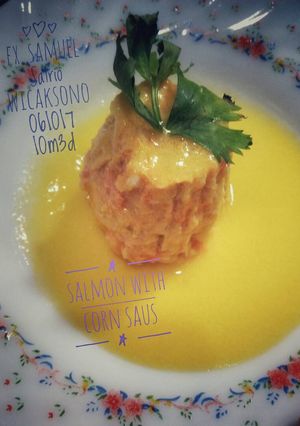 Foto resep MPASI 10m+ Salmon with Corn Saus