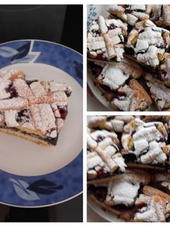 Mákhabos meggyes rácsos linzer 🍹 recept fotója