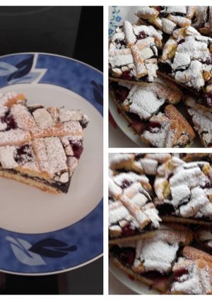 Mákhabos meggyes rácsos linzer 🍹 recept fotója