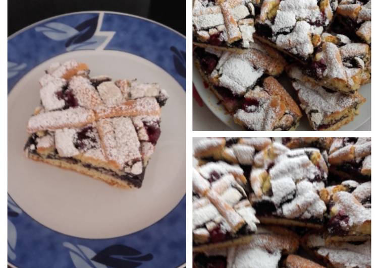 Mákhabos meggyes rácsos linzer 🍹