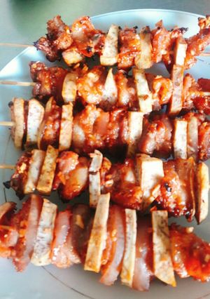 Hình của món Thịt ba rọi nướng chao.