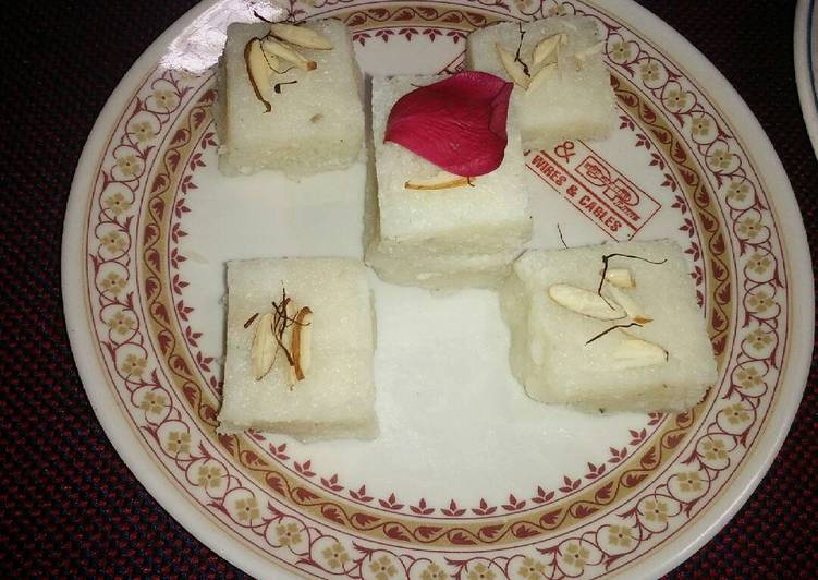 Simple Way to Prepare Ultimate Coconut barffi