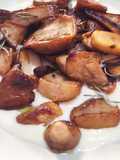 Porcini, fonduta di parmigiano e rosmarino fritto