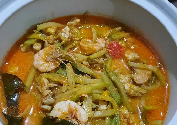 Sayur labu tempe udang