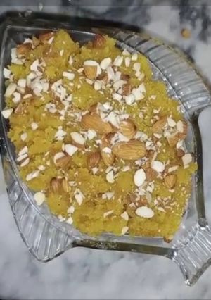 A picture of Suji Ka Halwa🍛😋😋😋.