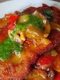 Pollo milanesa con tumbet