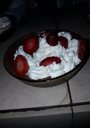 Una foto de Mousse de chocolate en microondas