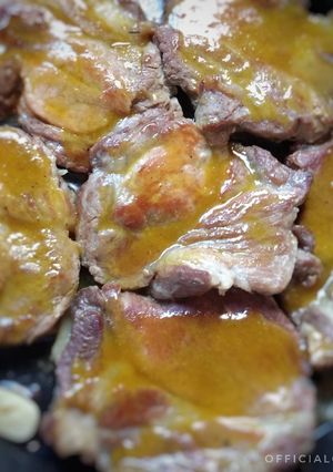 Una foto de Churrascos de cerdo a la mostaza y miel