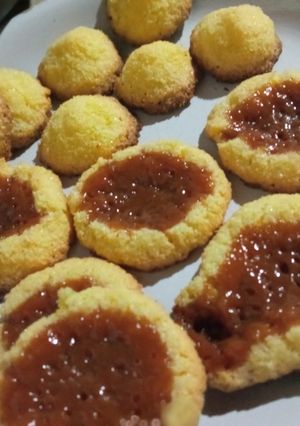 Una foto de Ojitos de cocos y dulce de leche