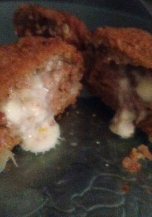 Una foto de Aros de cebolla rellenos a la Pela-Man