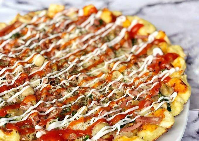 Pizza Roti Tawar Teflon