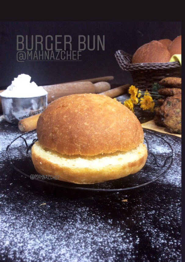 عکسی از دستور نان برگر -‏burger buns
