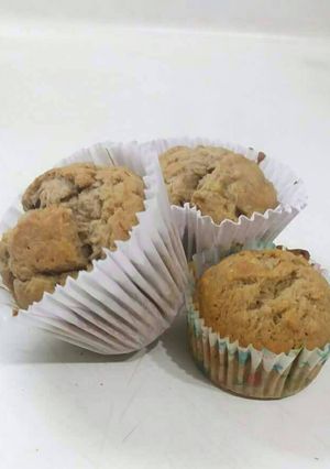 Una foto de Muffins de plátano y nuez