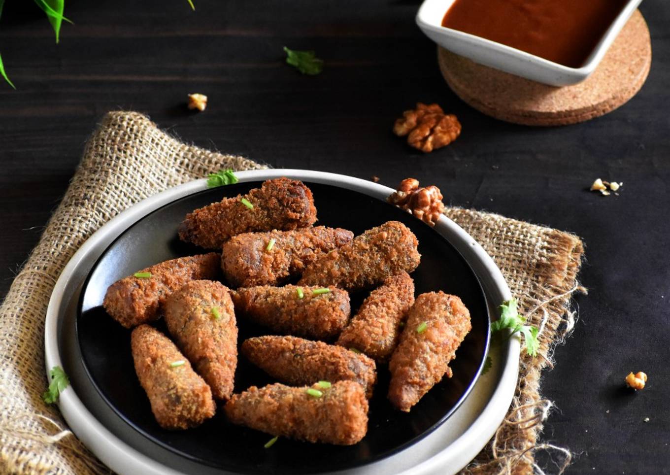 Walnut masoor dal bullets