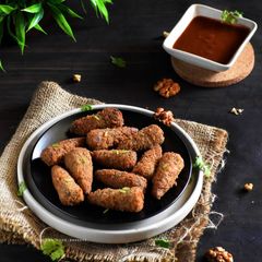 A picture of Walnut masoor dal bullets.