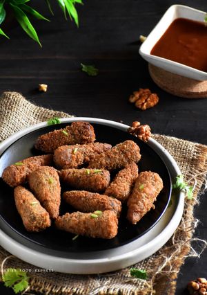 A picture of Walnut masoor dal bullets.