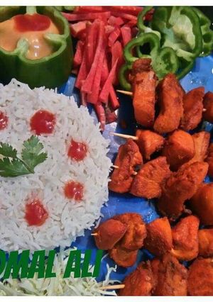 A picture of Chicken shashilk 5 weeks challenge with Huma.
