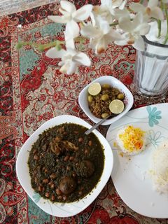 عکسی از دستور قورمه سبزی