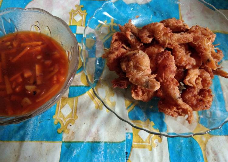 Resep Udang krispy saus asam manis, Enak