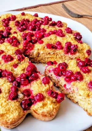 Ribizlis kókuszpiskóta (Ketogén) recept fotója