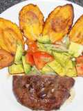 Grilled Chuck Tender with Tostones (Patacones)