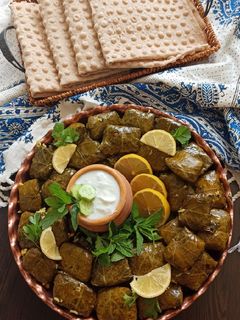 عکسی از دستور دلمه برگ مو