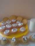 Cupcakes with cookies,served with fresh milk