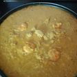 Risotto de atún y gambas