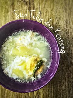 Gambar Sup Telur dan Kentang