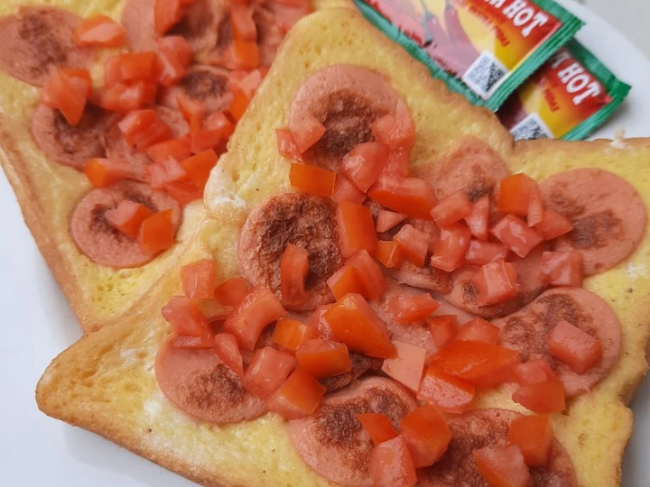 Langkah Gampang Membuat Resep Roti panggang telur sosis yang Lezat Sekali Anti Ribet, Menggugah Selera