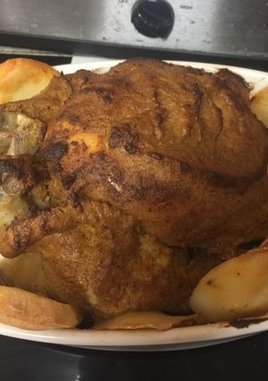 A picture of Indian style Roast Chicken.